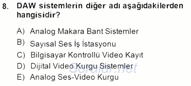 Radyo ve Televizyon Tekniği 2014 - 2015 Dönem Sonu Sınavı 8.Soru