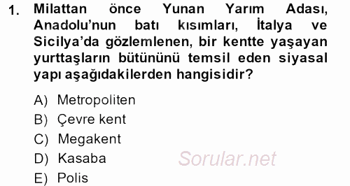 Medya Siyaset Kültür 2013 - 2014 Dönem Sonu Sınavı 1.Soru