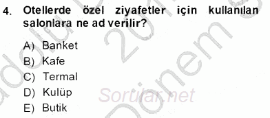 Turistik Alanlarda Mekan Tasarımı 2014 - 2015 Dönem Sonu Sınavı 4.Soru