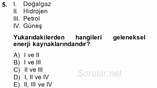 Okulöncesinde Fen Eğitimi 2013 - 2014 Dönem Sonu Sınavı 5.Soru