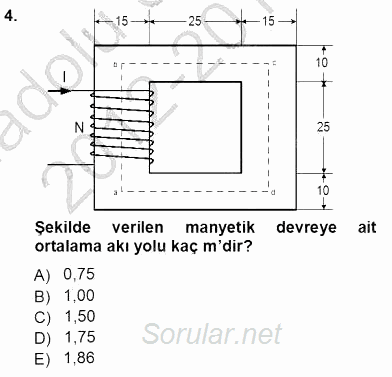 Elektrik Makinaları 2012 - 2013 Ara Sınavı 4.Soru