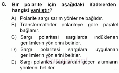 Elektrik Makinaları 2012 - 2013 Ara Sınavı 8.Soru