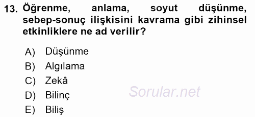 Halkla İlişkiler Ve İletişim 2015 - 2016 Tek Ders Sınavı 13.Soru