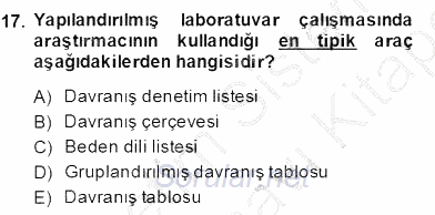 Marka İletişiminde Analiz ve Araştırma 2 2013 - 2014 Dönem Sonu Sınavı 17.Soru