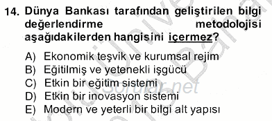 Bilgi Ekonomisi 2012 - 2013 Ara Sınavı 14.Soru Bilgi Ekonomisi 2012 - 2013 Ara Sınavı 14.Soru
