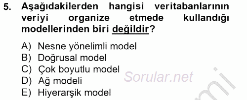 Dış Ticarette Bilgisayar Uygulamaları 2014 - 2015 Dönem Sonu Sınavı 5.Soru