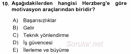 Proje Yönetimi 2015 - 2016 Dönem Sonu Sınavı 10.Soru