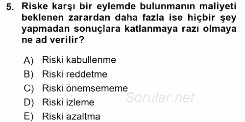 Proje Yönetimi 2015 - 2016 Dönem Sonu Sınavı 5.Soru