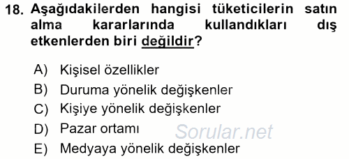 Giysi Seçimi 2017 - 2018 Dönem Sonu Sınavı 18.Soru