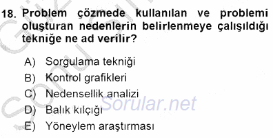 Çağrı Merkezinde Hizmet 2015 - 2016 Dönem Sonu Sınavı 18.Soru