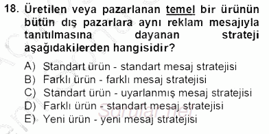 Perakendecilikte Ürün Yönetimi 2012 - 2013 Dönem Sonu Sınavı 18.Soru