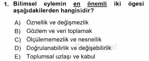 Çocuk, Bilim Ve Teknoloji 2016 - 2017 Ara Sınavı 1.Soru