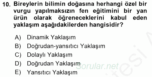 Çocuk, Bilim Ve Teknoloji 2016 - 2017 Ara Sınavı 10.Soru