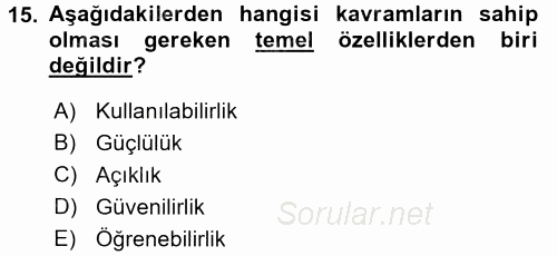 Çocuk, Bilim Ve Teknoloji 2016 - 2017 Ara Sınavı 15.Soru
