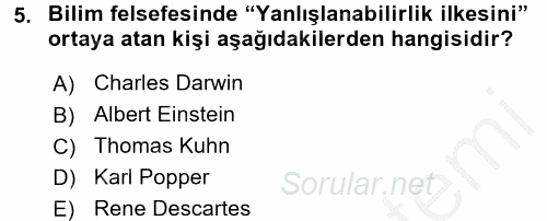 Çocuk, Bilim Ve Teknoloji 2016 - 2017 Ara Sınavı 5.Soru