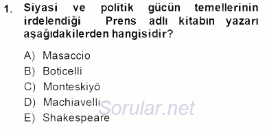 Türk Kültür Tarihi 2014 - 2015 Ara Sınavı 1.Soru