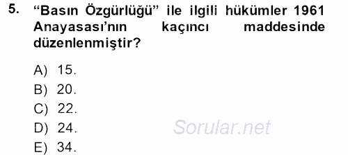 Medya ve Etik 2013 - 2014 Dönem Sonu Sınavı 5.Soru
