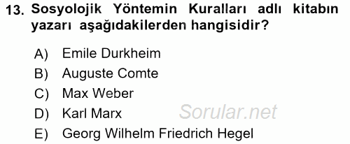 Tarih Metodu 2016 - 2017 Ara Sınavı 13.Soru