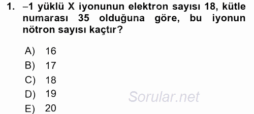 Okulöncesinde Fen Eğitimi 2016 - 2017 Ara Sınavı 1.Soru