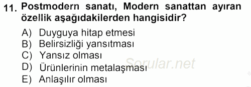 Çağdaş Sosyoloji Kuramları 2012 - 2013 Ara Sınavı 11.Soru