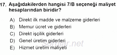 Dış Ticaret İşlemlerinin Muhasebeleştirilmesi 2015 - 2016 Ara Sınavı 17.Soru