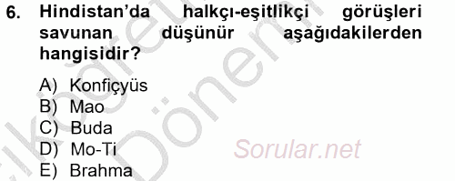 İnsan Hakları Ve Kamu Özgürlükleri 2012 - 2013 Ara Sınavı 6.Soru