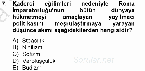 İnsan Hakları Ve Kamu Özgürlükleri 2012 - 2013 Ara Sınavı 7.Soru