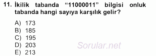 Örtü Altı Üretim Sistemleri 2013 - 2014 Tek Ders Sınavı 11.Soru