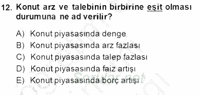 Gayrimenkul Yönetiminde Mesleki Etik 2014 - 2015 Ara Sınavı 12.Soru