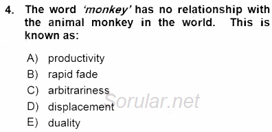 Dilbilim 1 2015 - 2016 Ara Sınavı 4.Soru