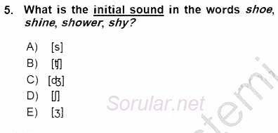 Dilbilim 1 2015 - 2016 Ara Sınavı 5.Soru