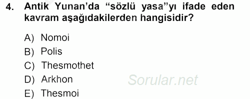 Hukuk Sosyolojisi 2012 - 2013 Ara Sınavı 4.Soru