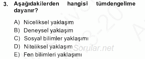 İletişim Kuramları 2013 - 2014 Ara Sınavı 3.Soru