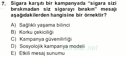 İletişim Kuramları 2013 - 2014 Ara Sınavı 7.Soru