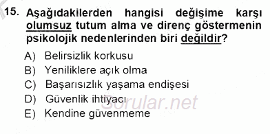 Çağrı Merkezinde Hizmet 2012 - 2013 Ara Sınavı 15.Soru