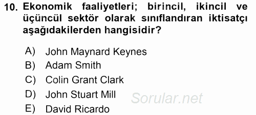 Uluslararası Ekonomik Kuruluşlar 2016 - 2017 Dönem Sonu Sınavı 10.Soru