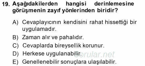 Halkla İlişkiler Yönetimi 2014 - 2015 Tek Ders Sınavı 19.Soru