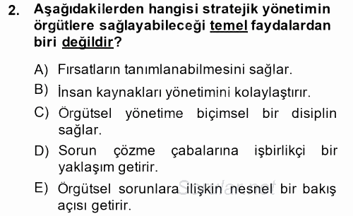 Halkla İlişkiler Yönetimi 2014 - 2015 Tek Ders Sınavı 2.Soru