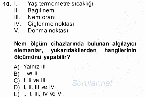 Enerji Analizi 2014 - 2015 Ara Sınavı 10.Soru