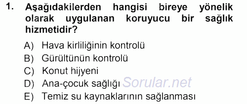 Sağlık Kurumları Yönetimi 1 2012 - 2013 Ara Sınavı 1.Soru