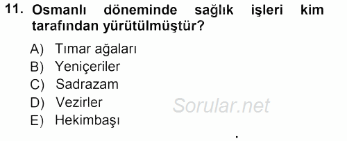 Sağlık Kurumları Yönetimi 1 2012 - 2013 Ara Sınavı 11.Soru