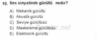 Radyo ve Televizyon Tekniği 2014 - 2015 Ara Sınavı 10.Soru