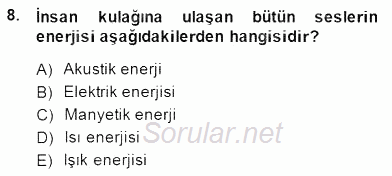 Radyo ve Televizyon Tekniği 2014 - 2015 Ara Sınavı 8.Soru