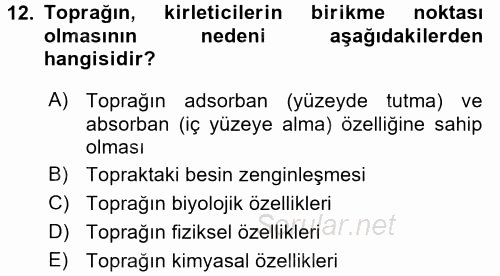 Çocuk, Bilim Ve Teknoloji 2017 - 2018 Dönem Sonu Sınavı 12.Soru