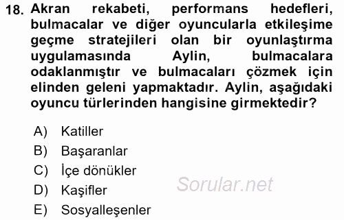 Çocuk, Bilim Ve Teknoloji 2017 - 2018 Dönem Sonu Sınavı 18.Soru