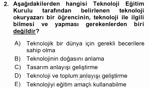 Çocuk, Bilim Ve Teknoloji 2017 - 2018 Dönem Sonu Sınavı 2.Soru
