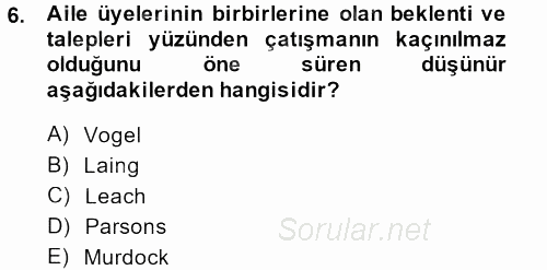 Türkiye´nin Toplumsal Yapısı 2013 - 2014 Dönem Sonu Sınavı 6.Soru