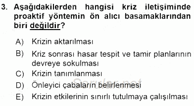 Stratejik İletişim 2015 - 2016 Ara Sınavı 3.Soru