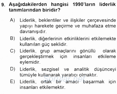 Stratejik İletişim 2015 - 2016 Ara Sınavı 9.Soru