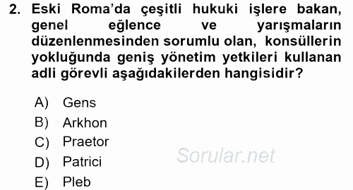 Hukuk Sosyolojisi 2016 - 2017 3 Ders Sınavı 2.Soru